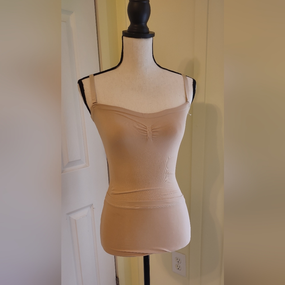Shapewear Bodysuit Beige Sleeveless Top